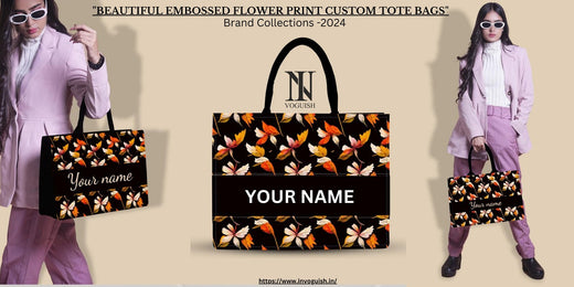 Flower Print Custom Tote Bags