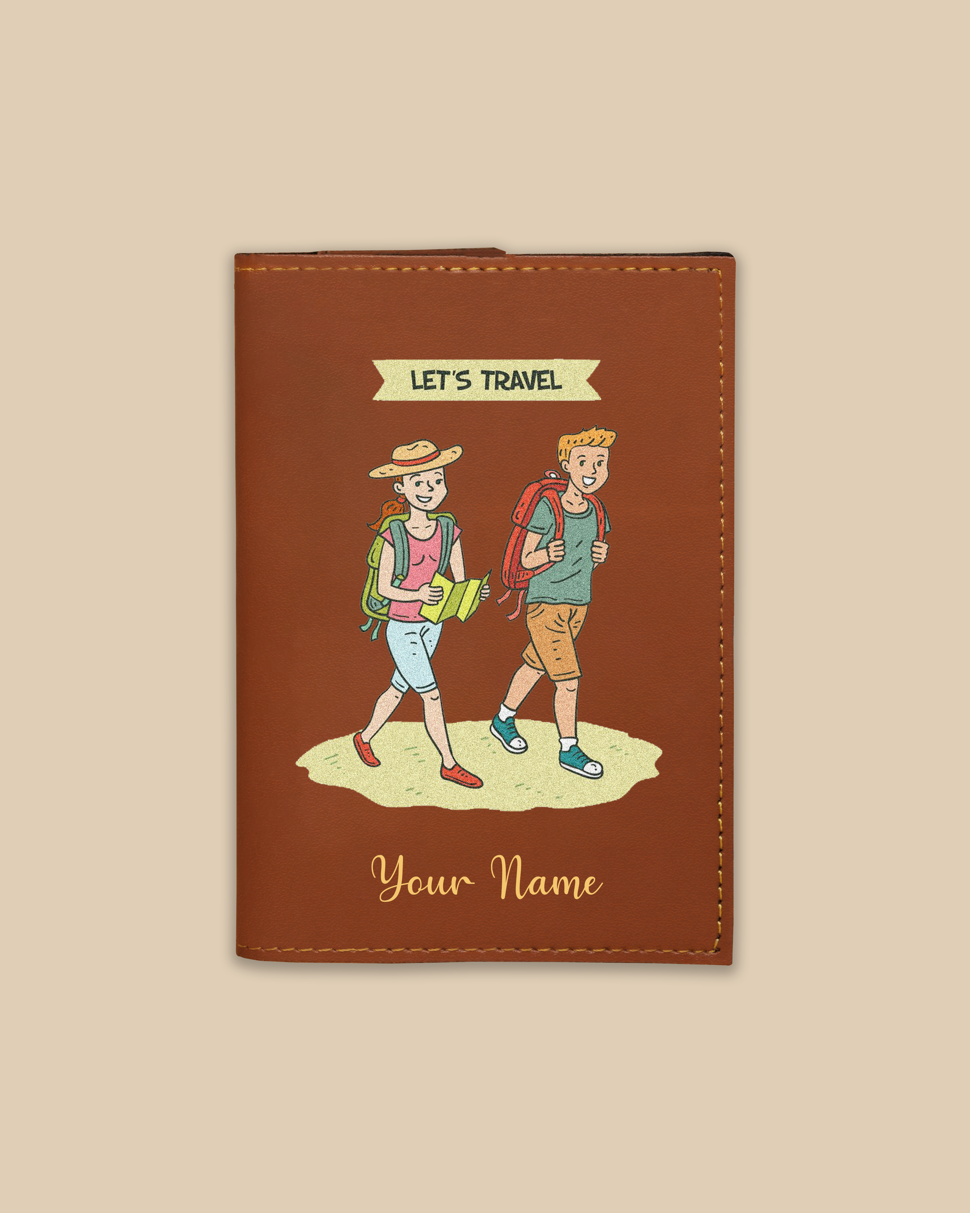 Customized Passport Cover -  LET'S TRAVEL