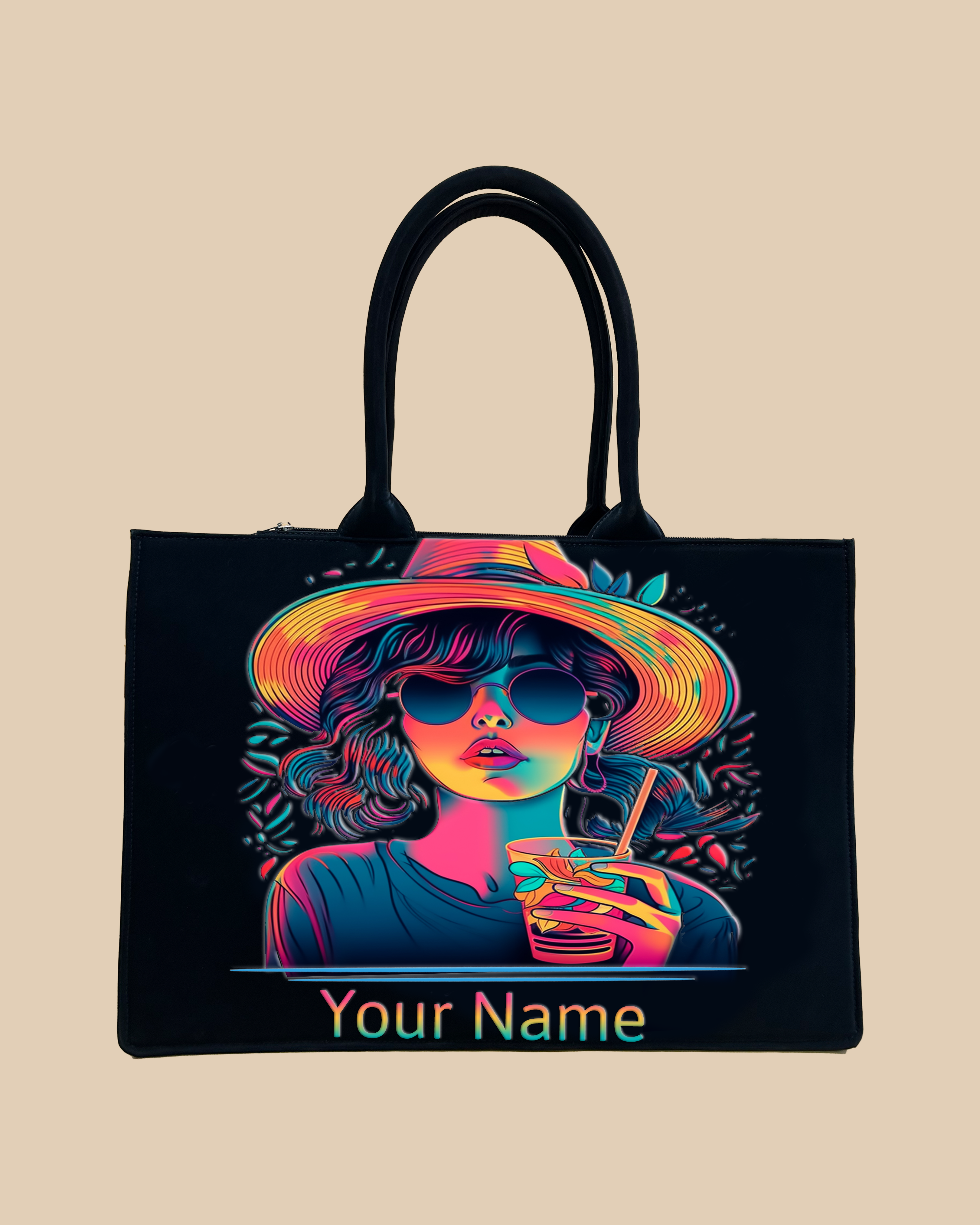 Customized Embossed neon ledy Bag