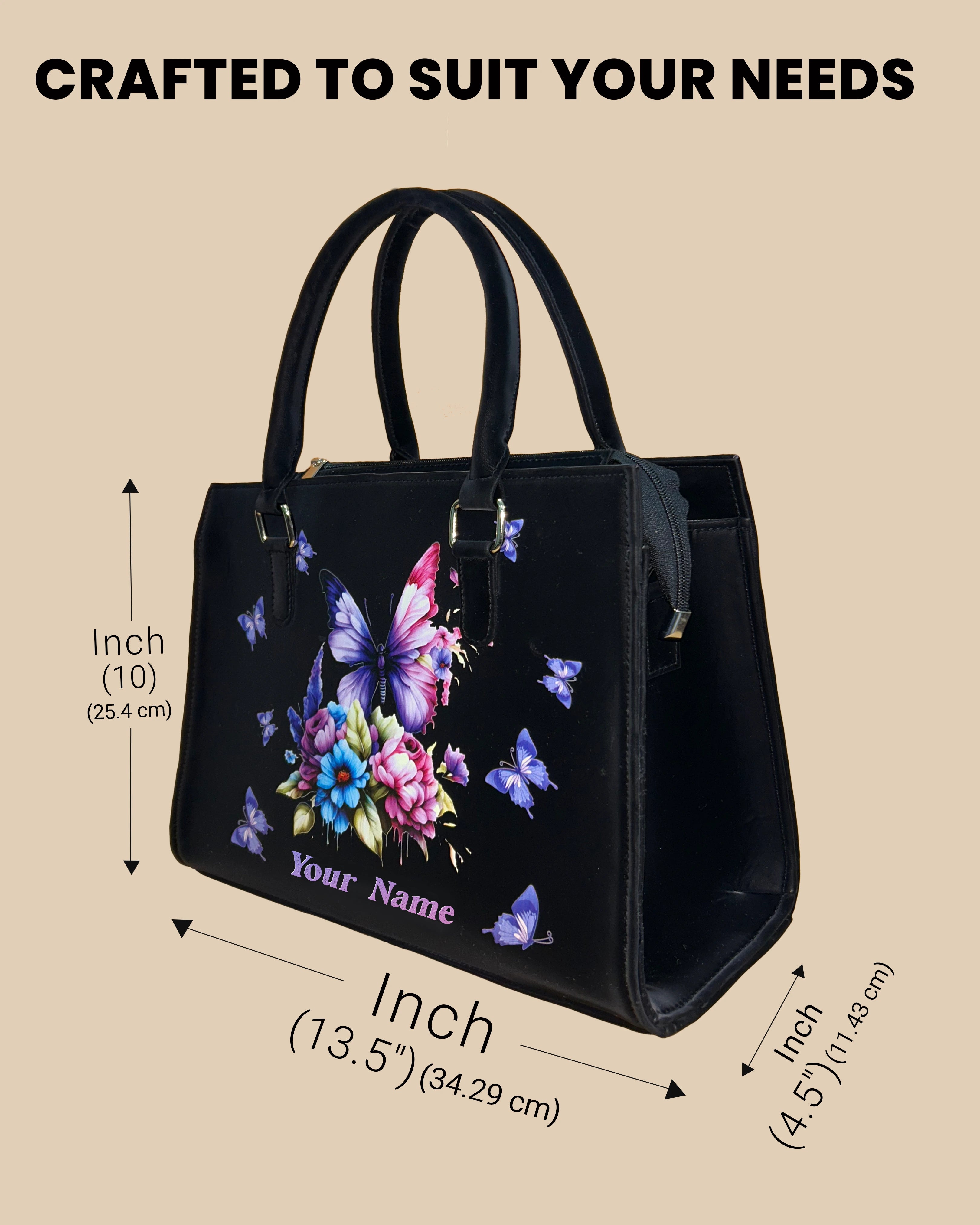 Colorful Floral & Butterfly Customized Sling Bag