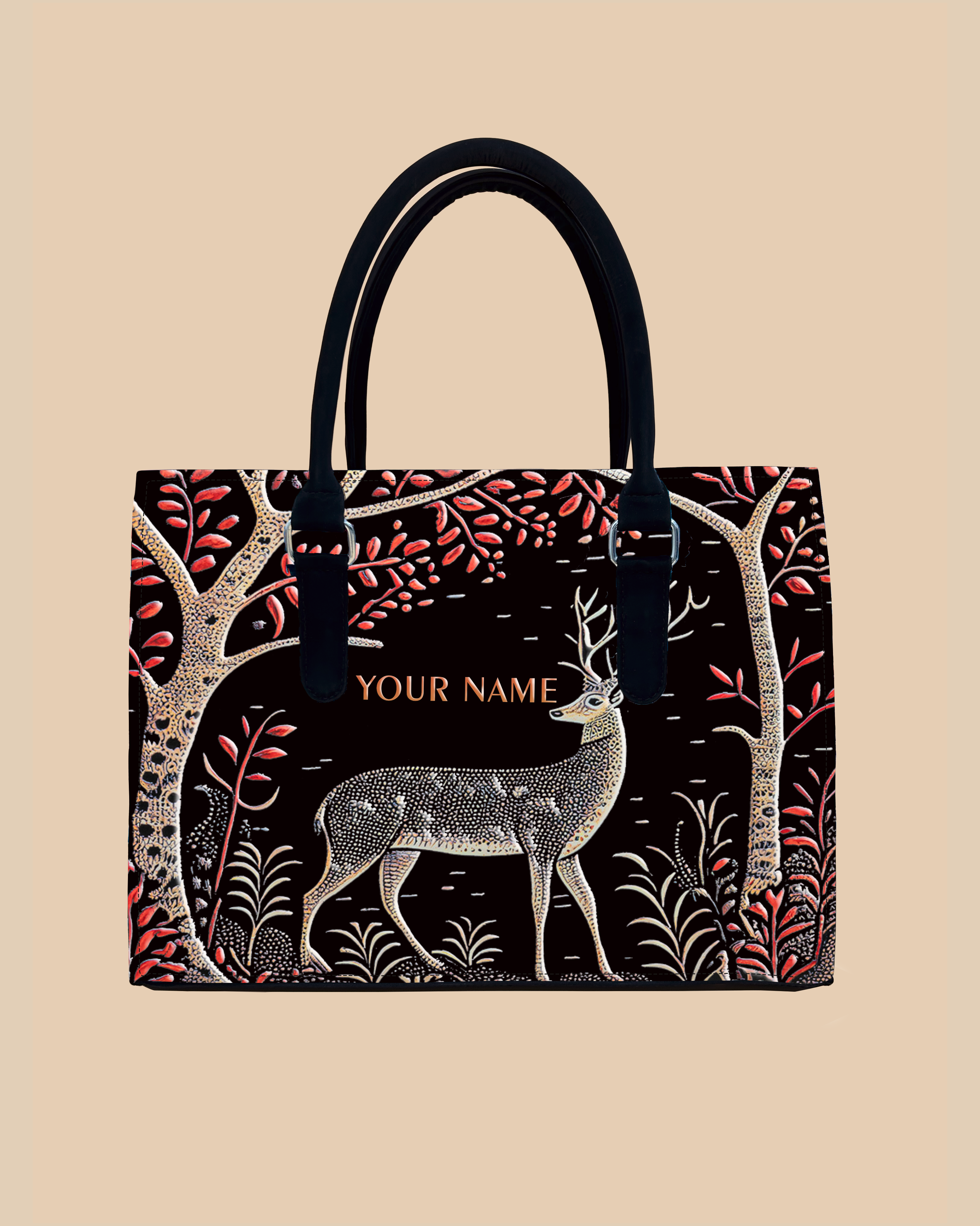 Deer in Jungle Designer Sling Tote