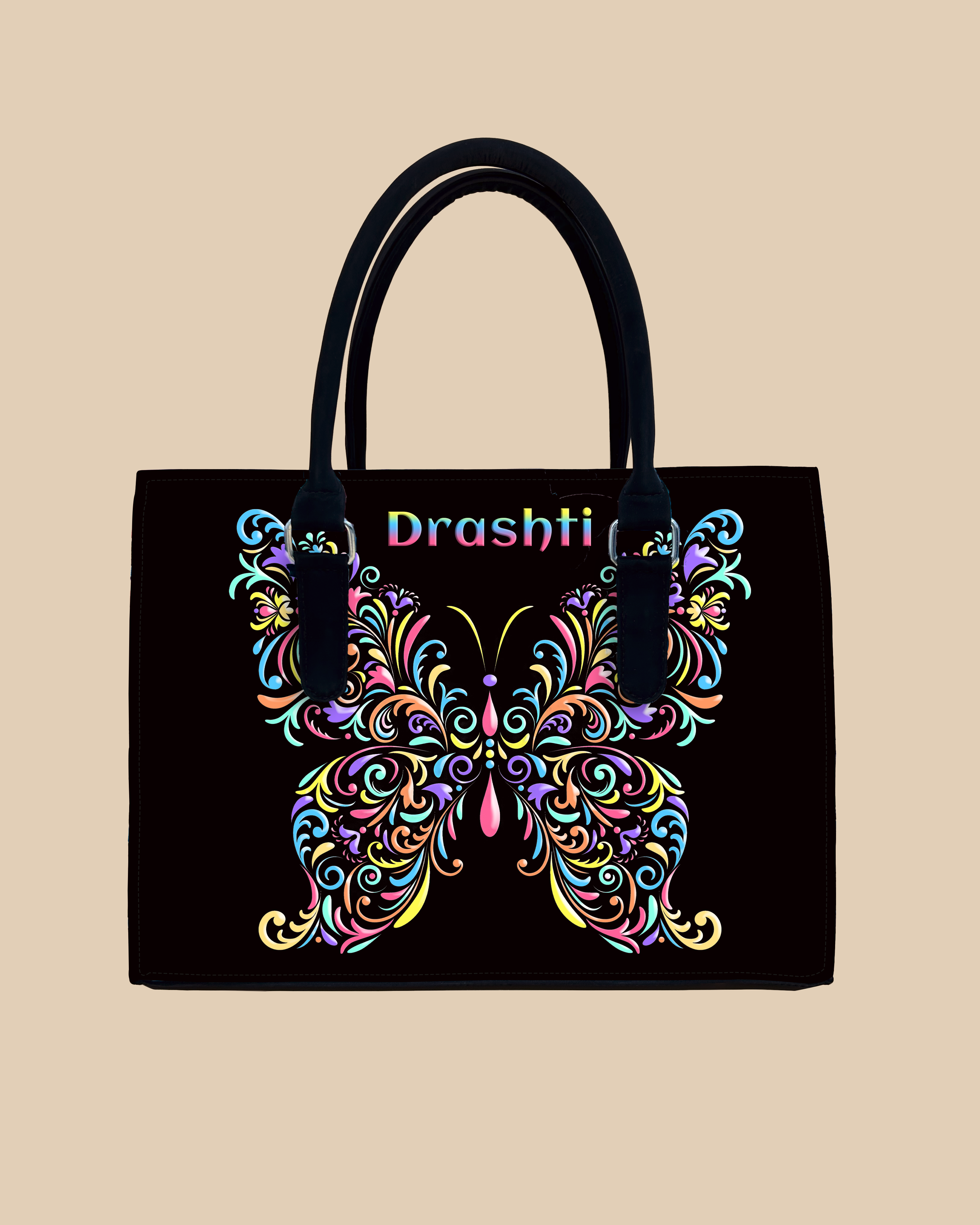 Colorful butterfly Pattern Designer Sling Tote