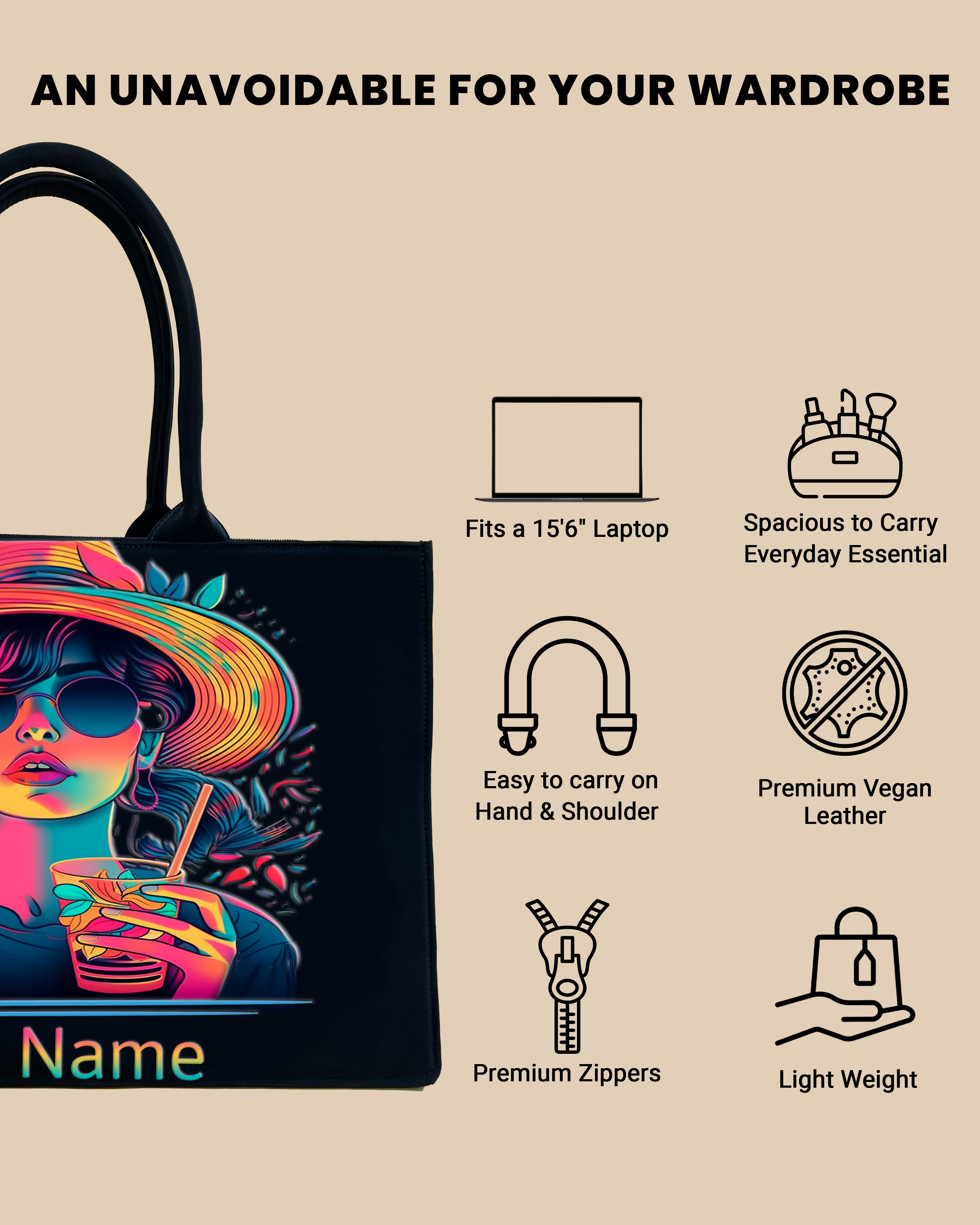 Customized Embossed neon ledy Bag