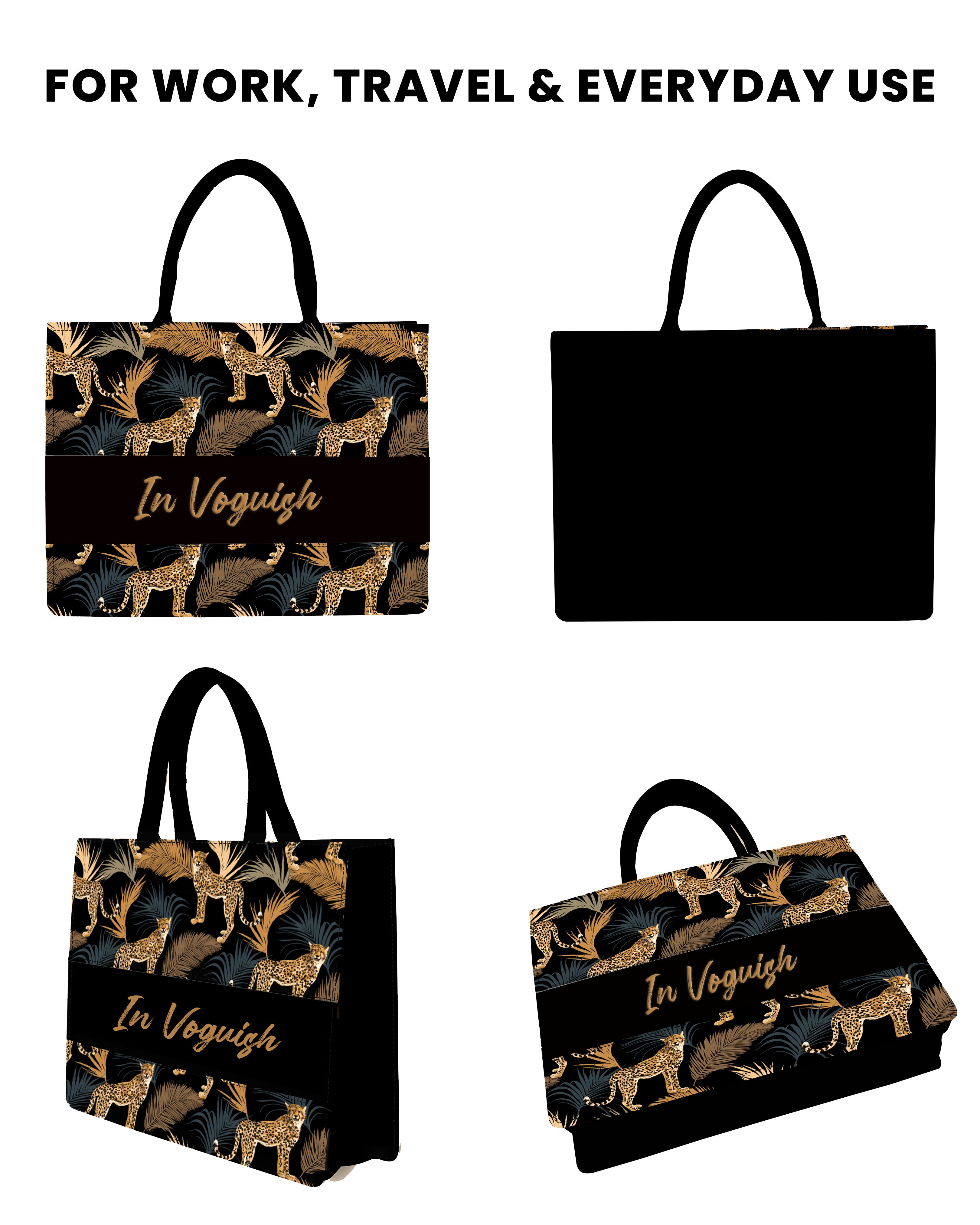 Marine Pattern Background And Leopard Palms Tote Bag