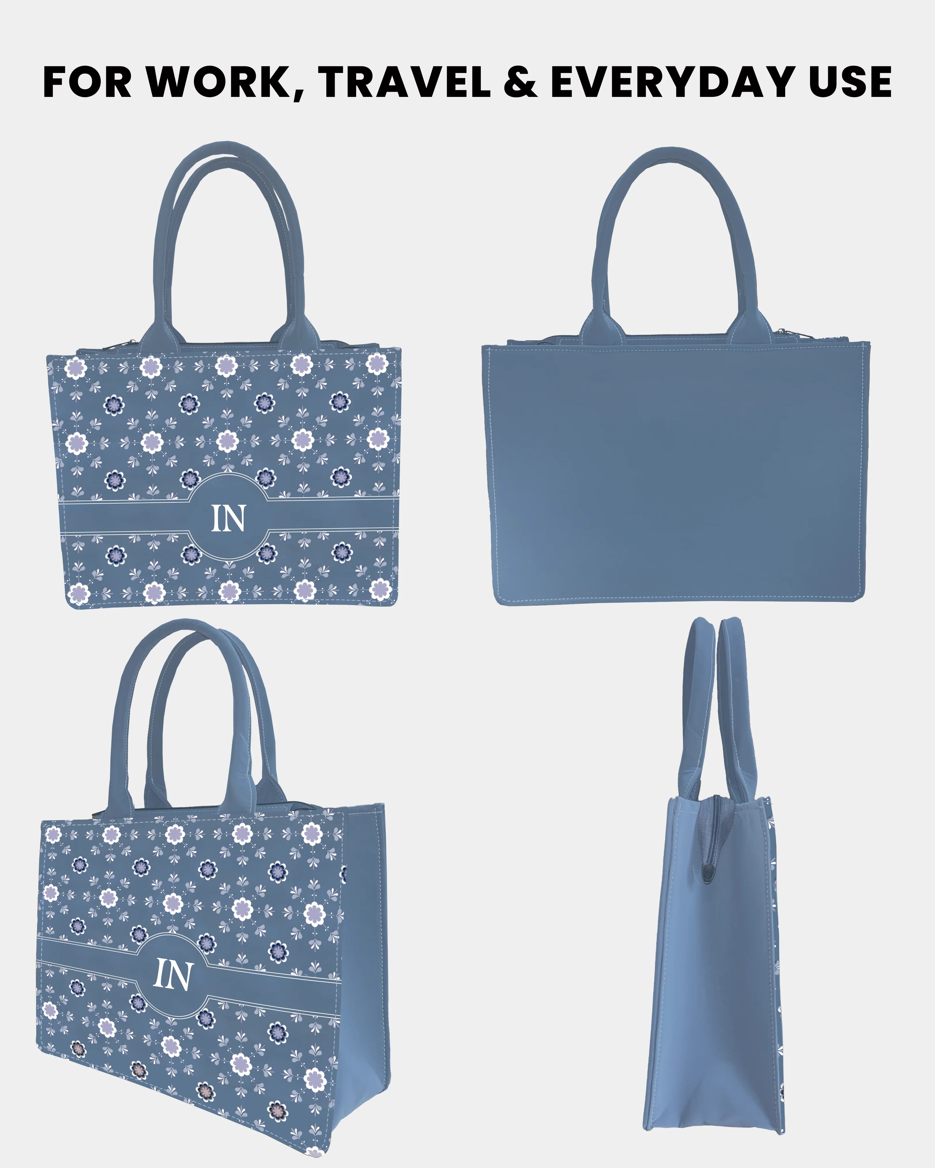 New Ocean Mist Floral Designer Customized Tote Bag