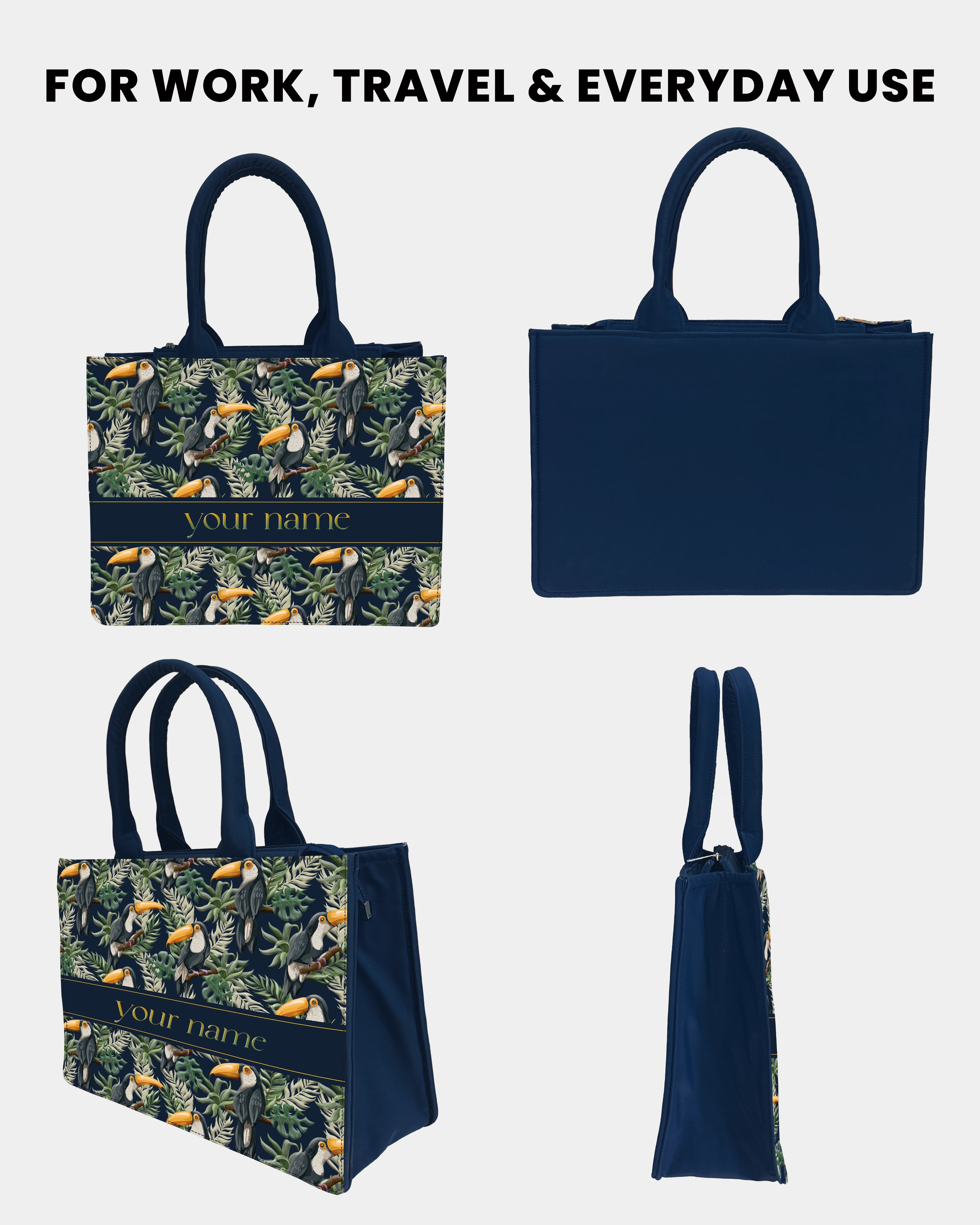 Birdsong Blooms Embossed Tote Bag