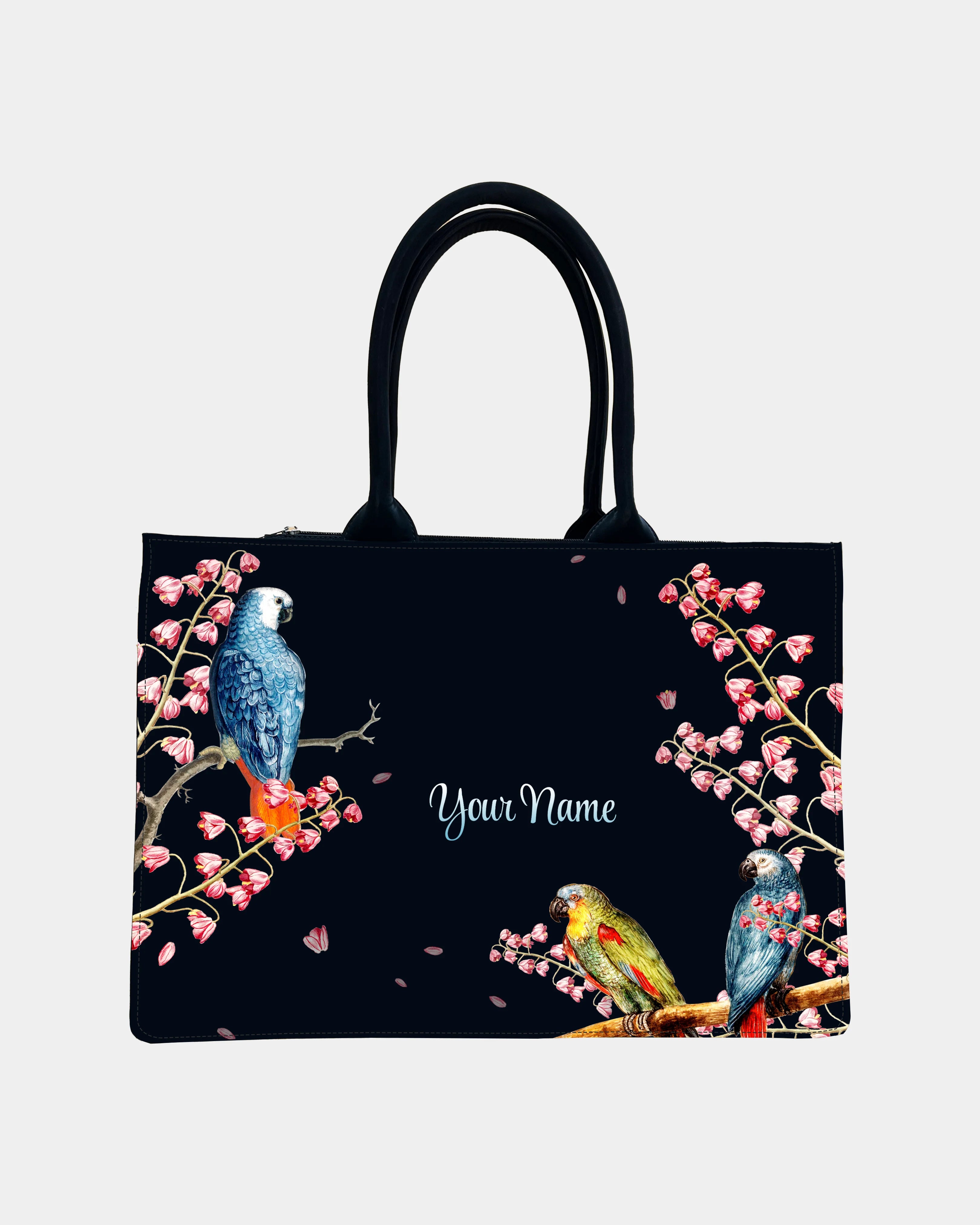 colorful parrot Premium Embossed Customized Tote Bag