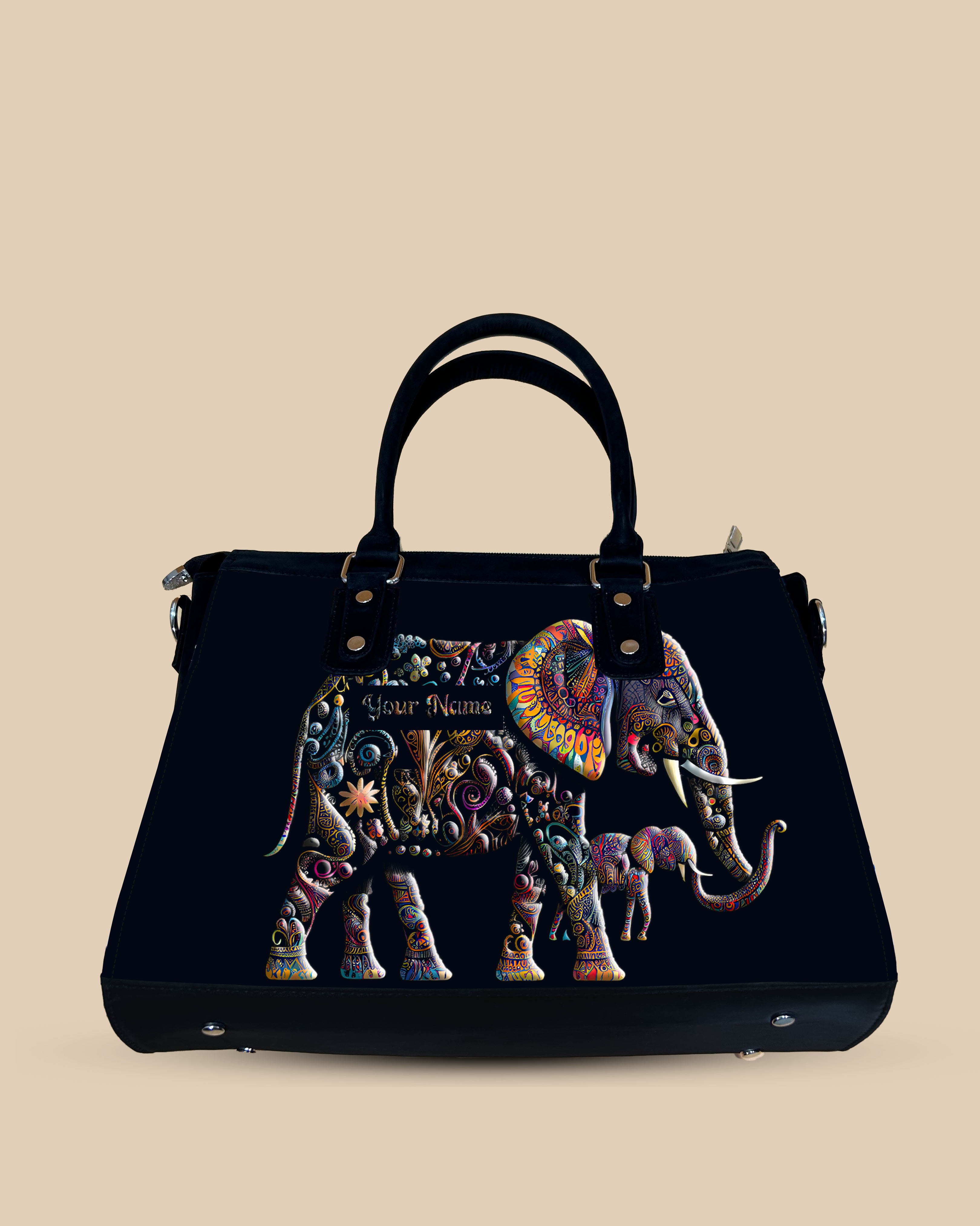 Aurelia Pattern Of Baby And Mother Elephant Designer Sling Bag for Everyday Use