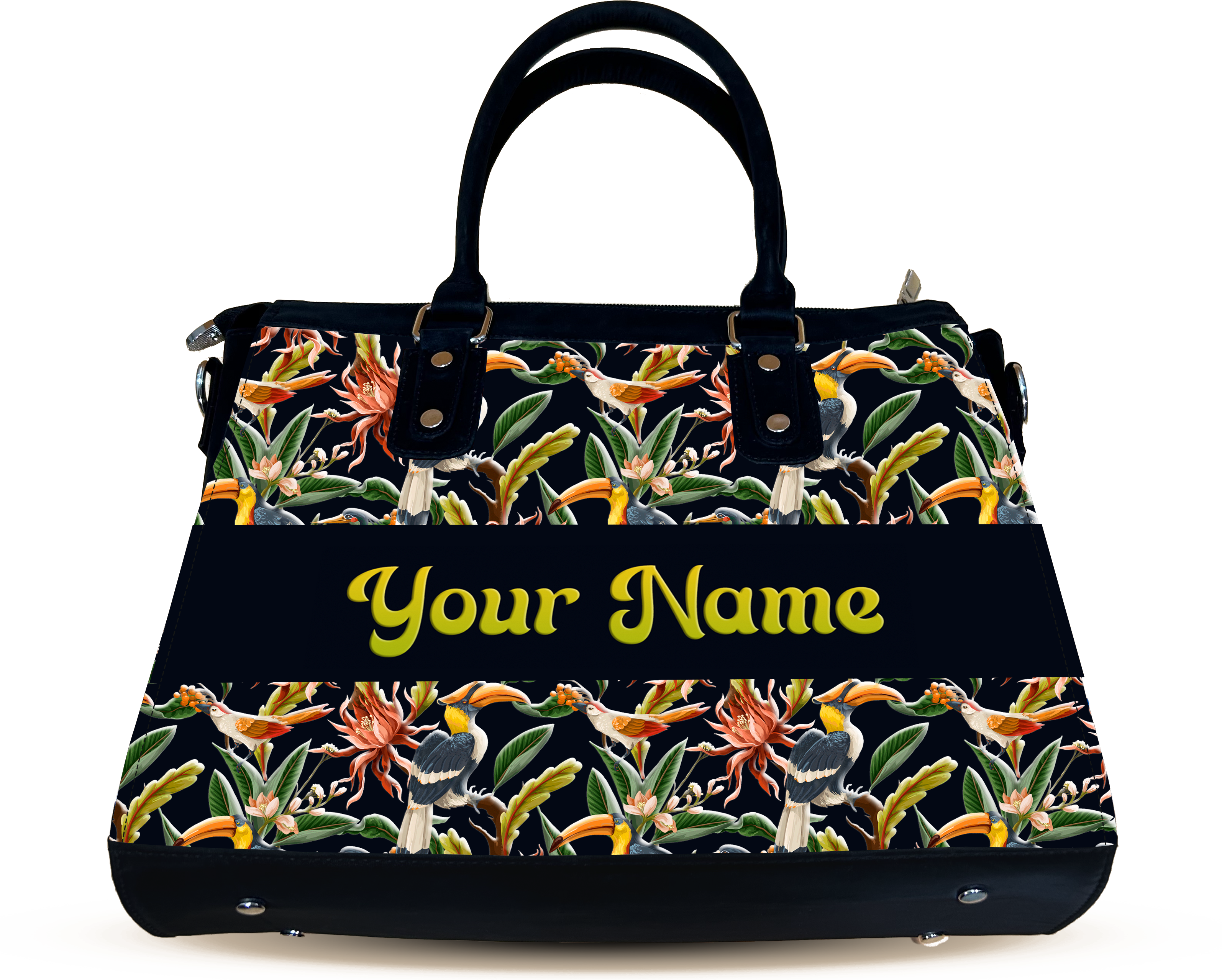 Aurelia Hornbill , Careens  Birds And Tropical Flowers Designer Sling Bag for Everyday Use