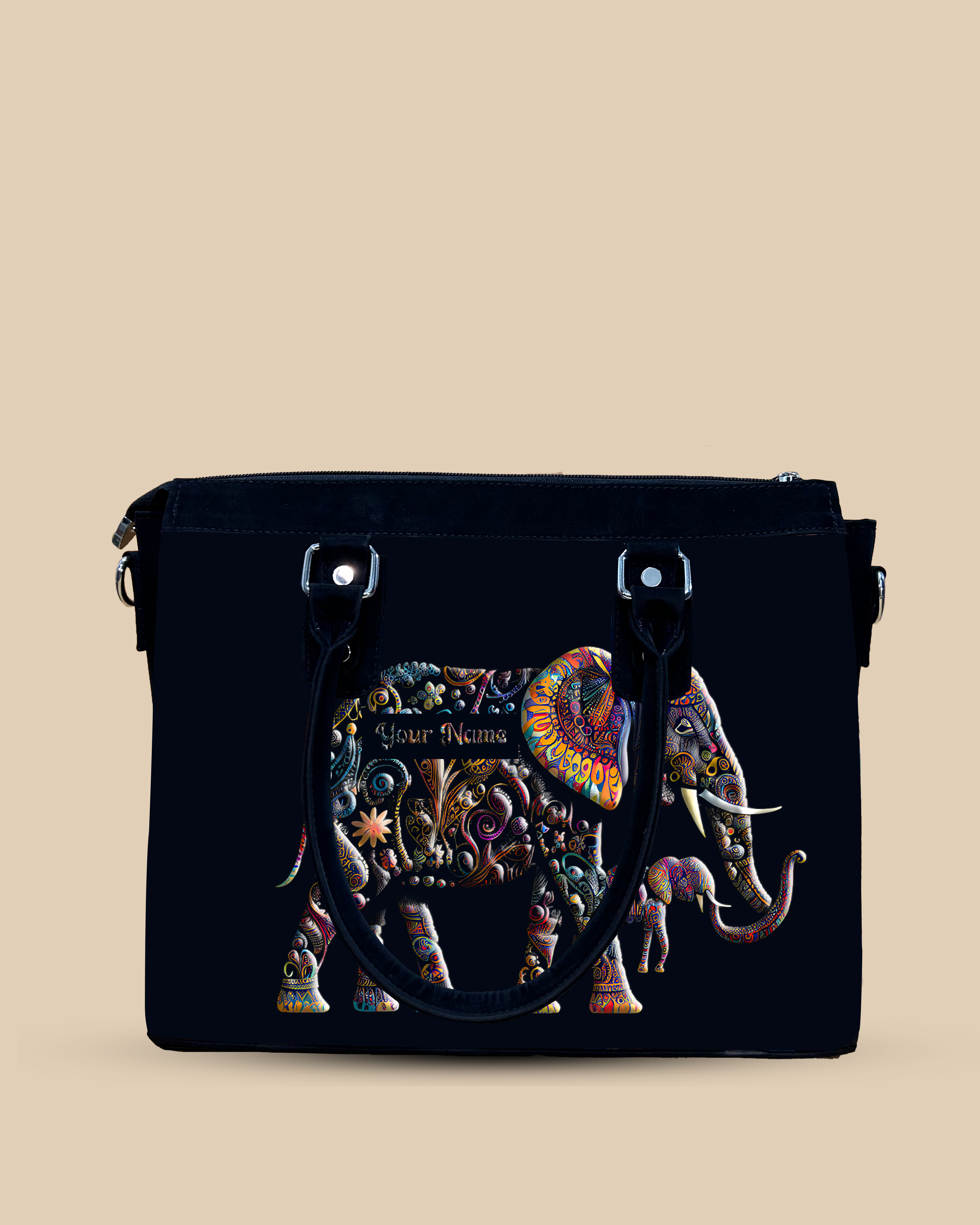 Aurelia Pattern Of Baby And Mother Elephant Designer Sling Bag for Everyday Use