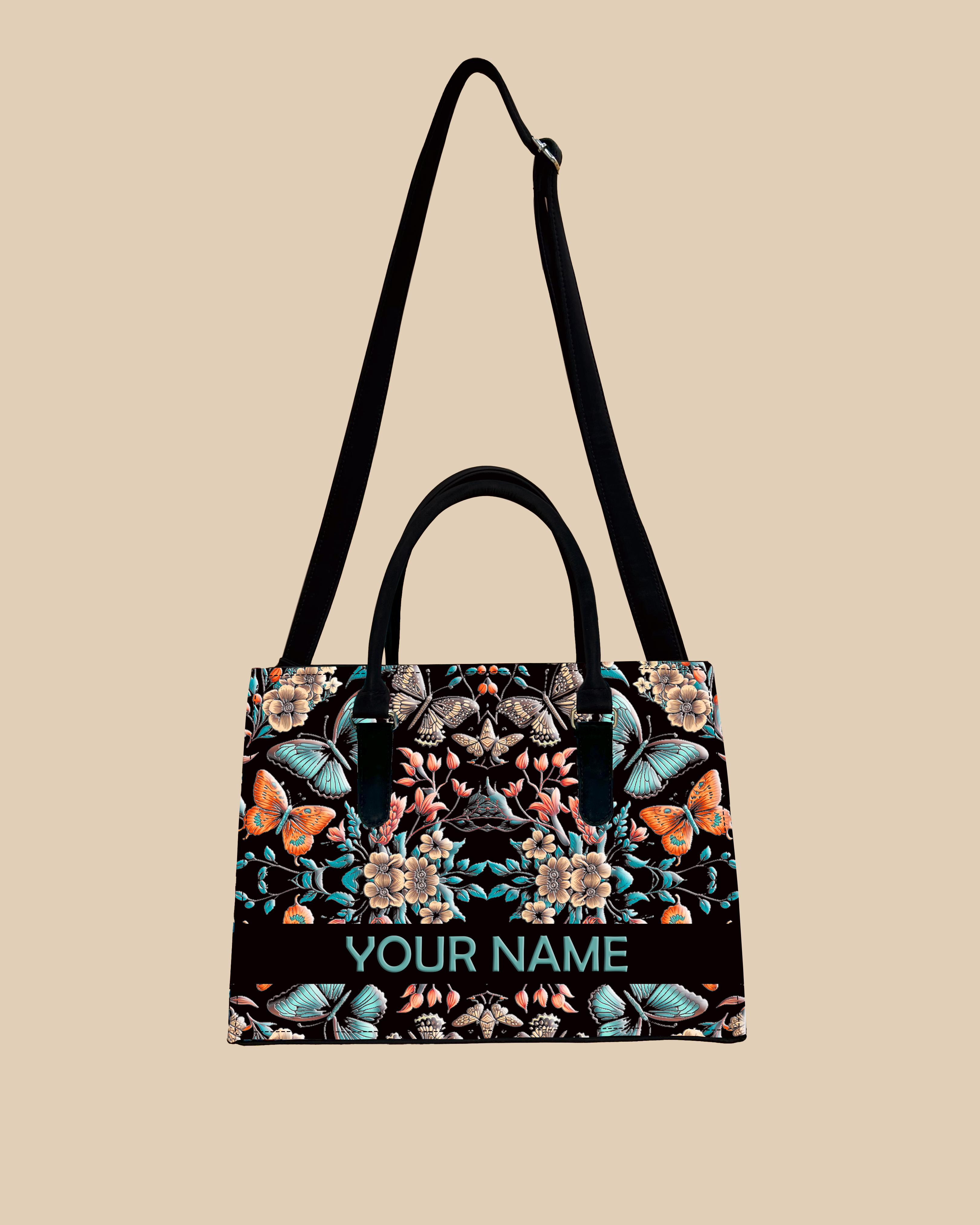 Beautiful Boho Butterflies With Flowers Designer Sling Tote