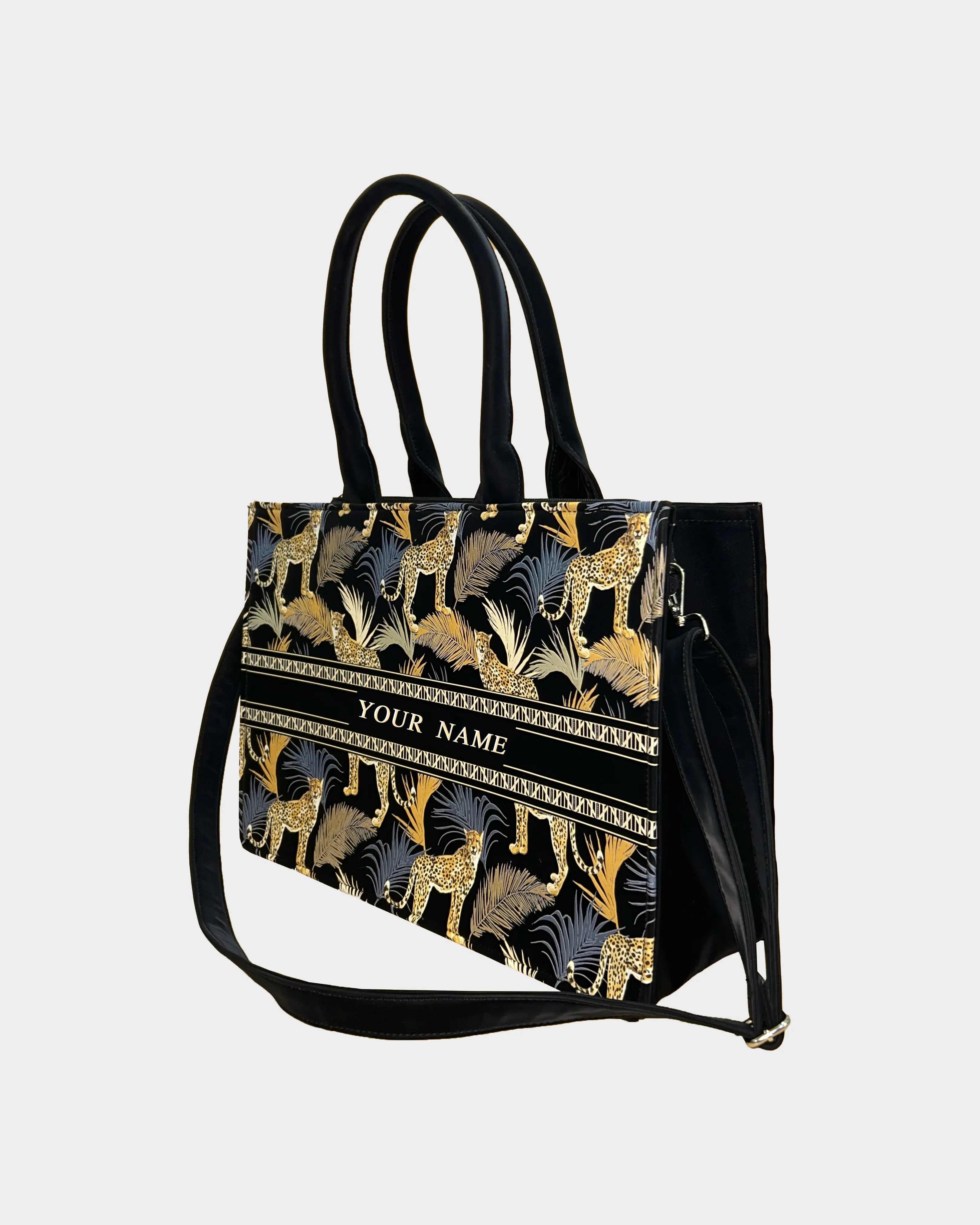 IN VOGUISH Leopard Designer Customized Tote Bag