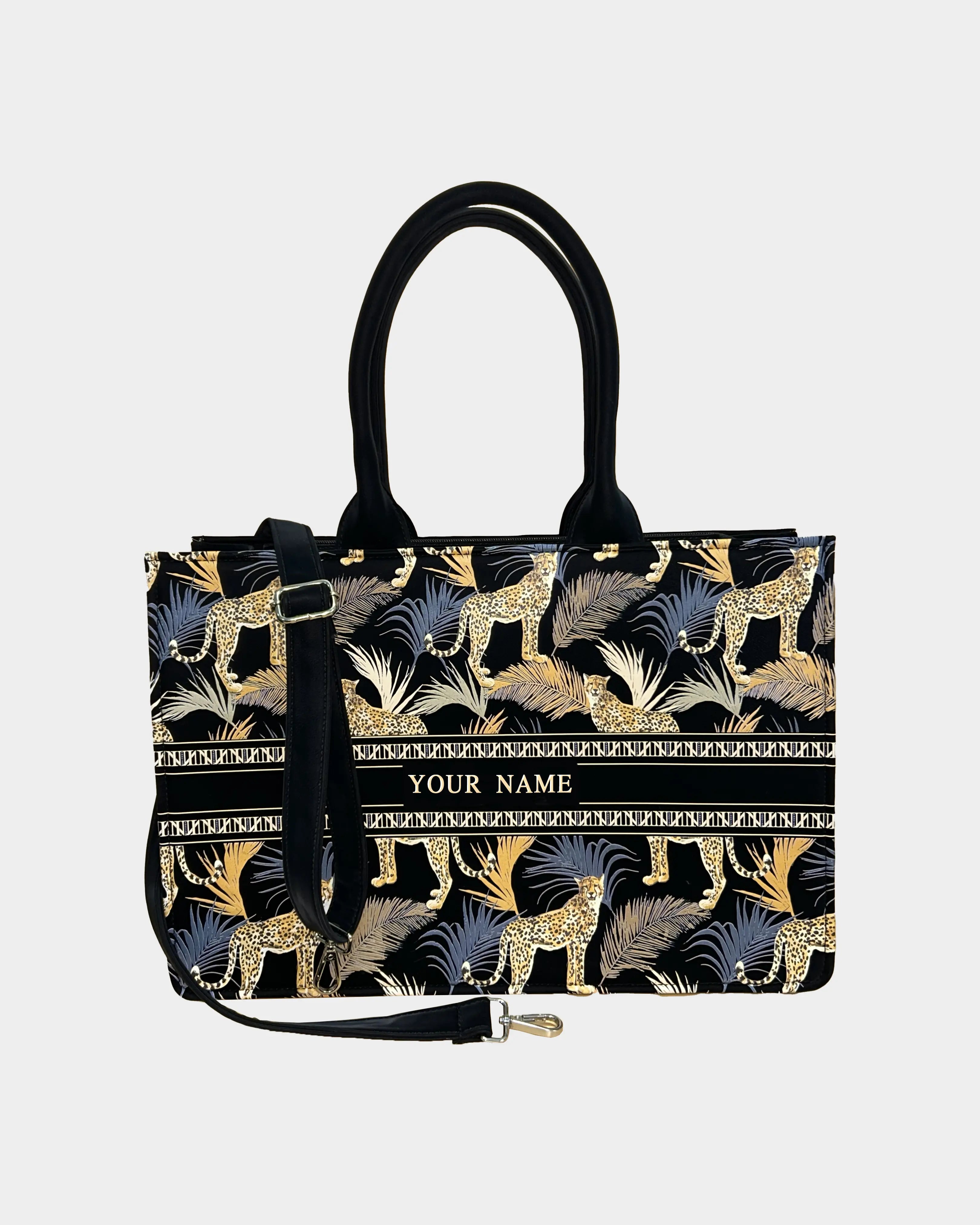 IN VOGUISH Leopard Designer Customized Tote Bag