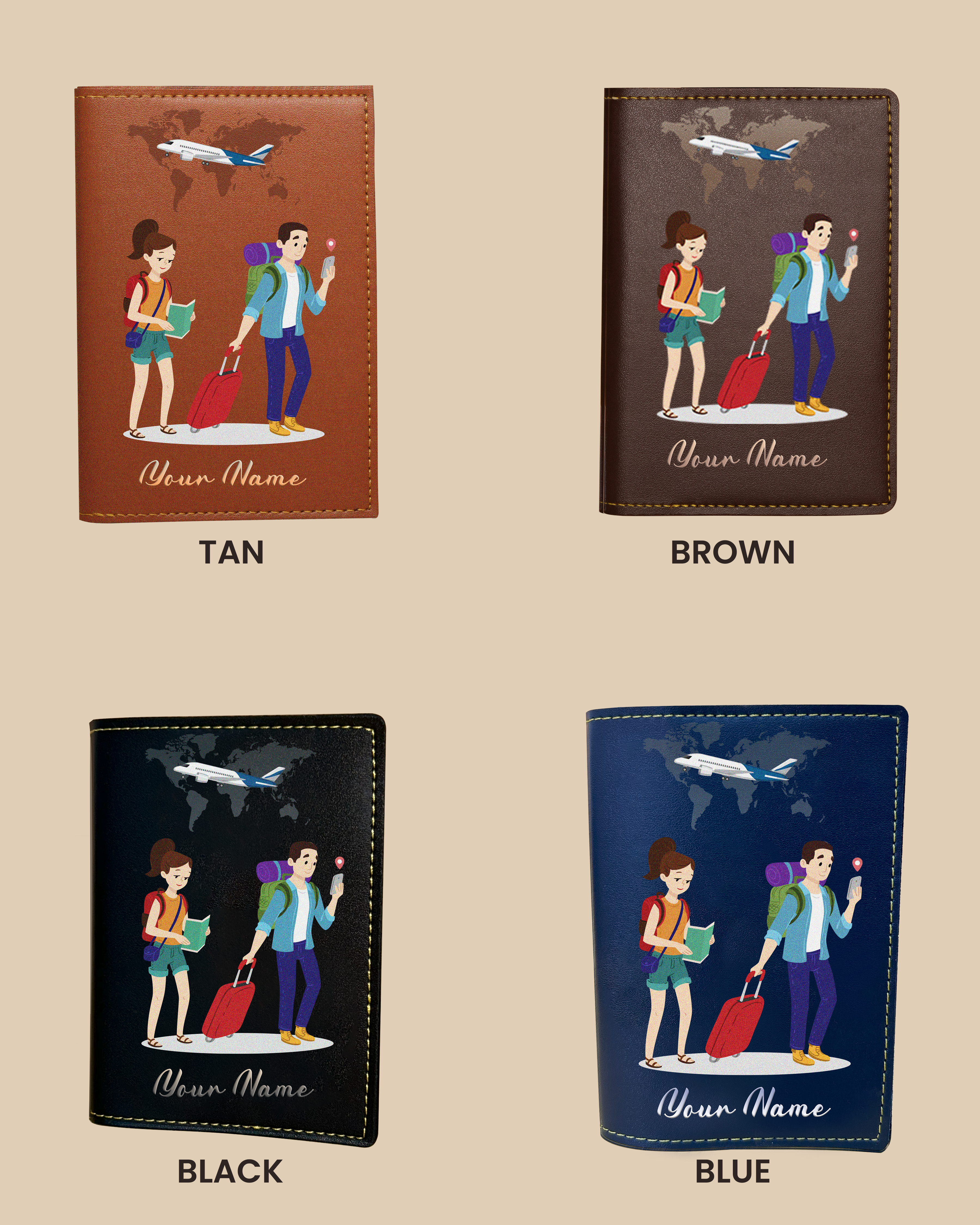 Customized Passport Cover - JET SET GO